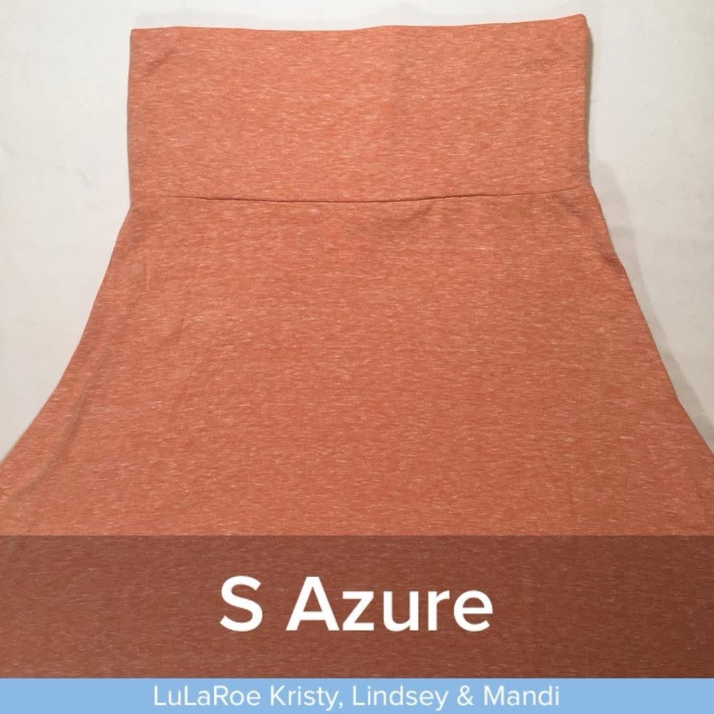 LuLaRoe Orange Knit Azure Skirt